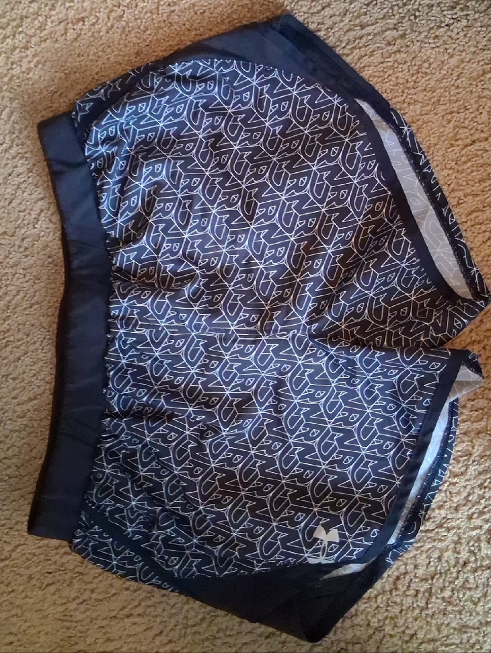 Under Armour Black Athletic HeatGear Top with White Logo